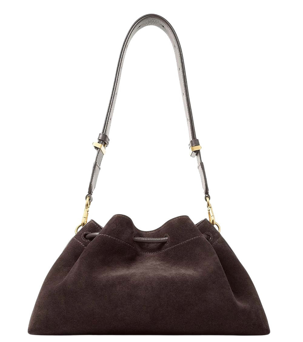 Dark Brown Cinch Medium Shoulder Bag 3