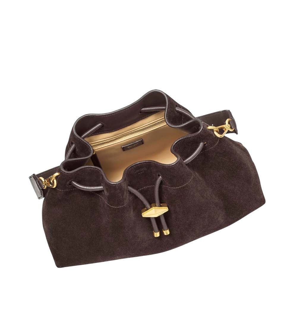 Dark Brown Cinch Medium Shoulder Bag 4