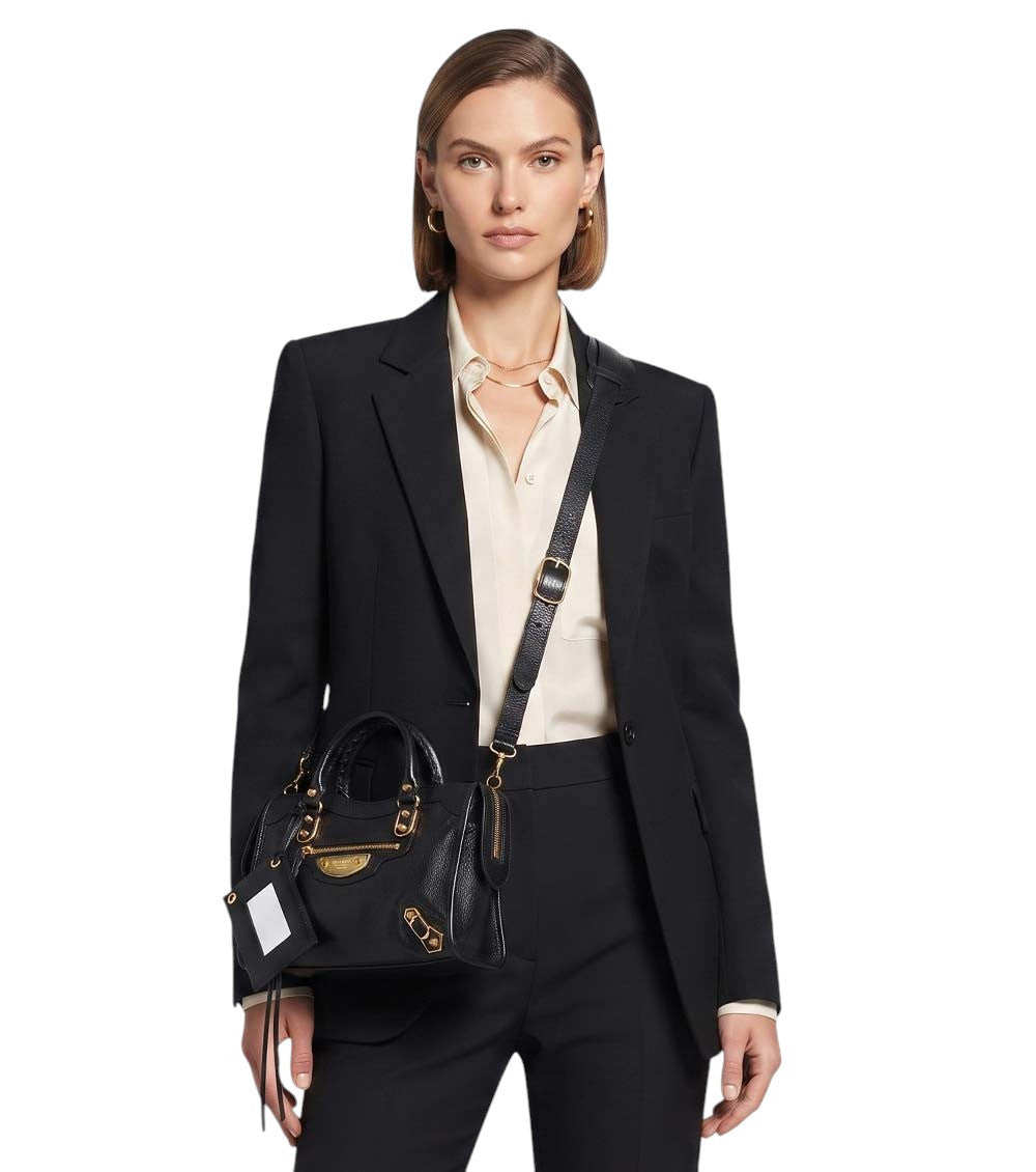 Black Le City Uptown Medium Tote 5