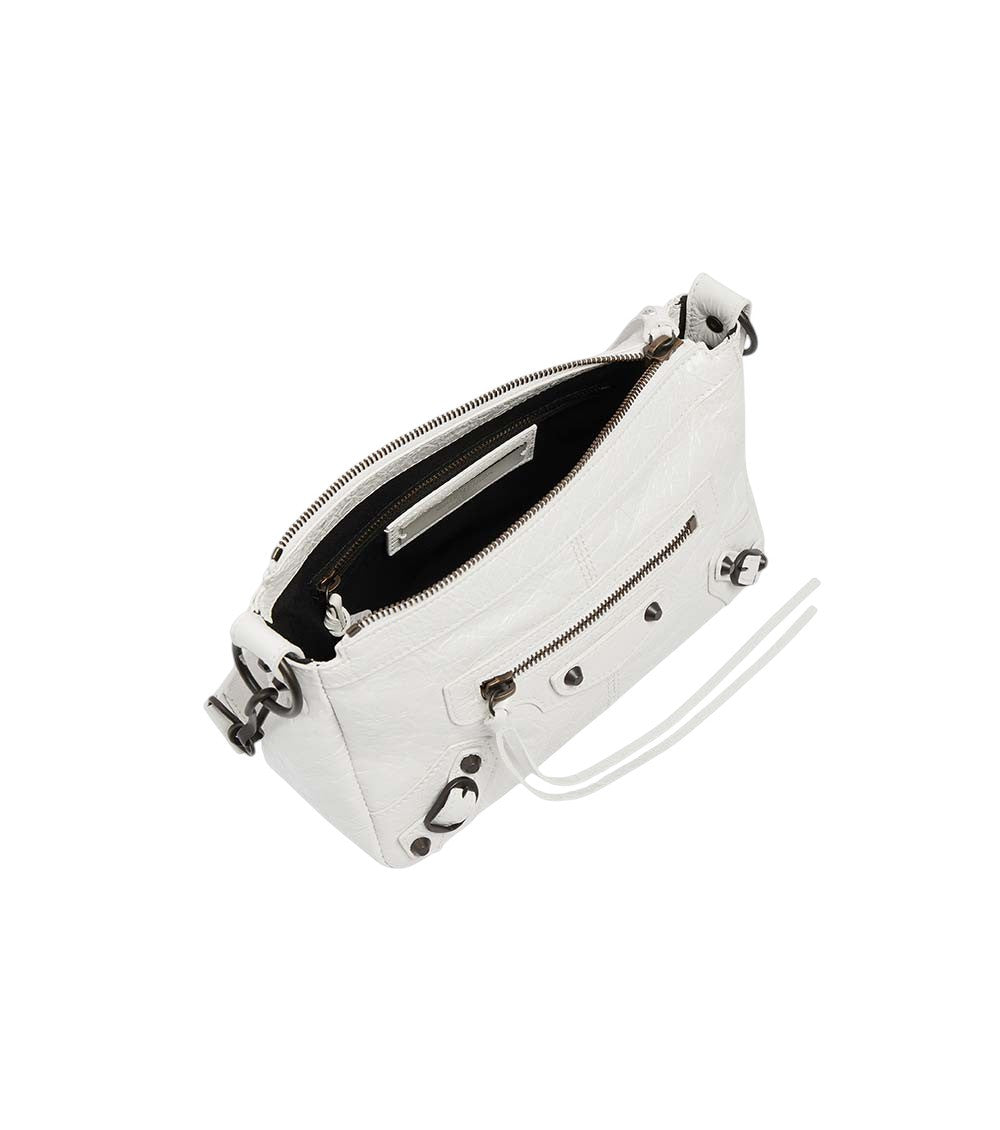 White Le City Moto Mini Crossbody Bag 4