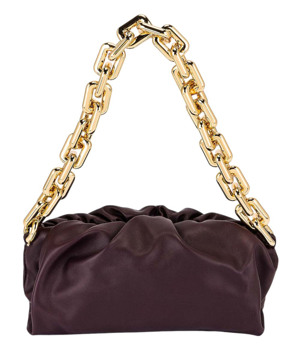 Maroon Solid Medium Shoulder Bag 1