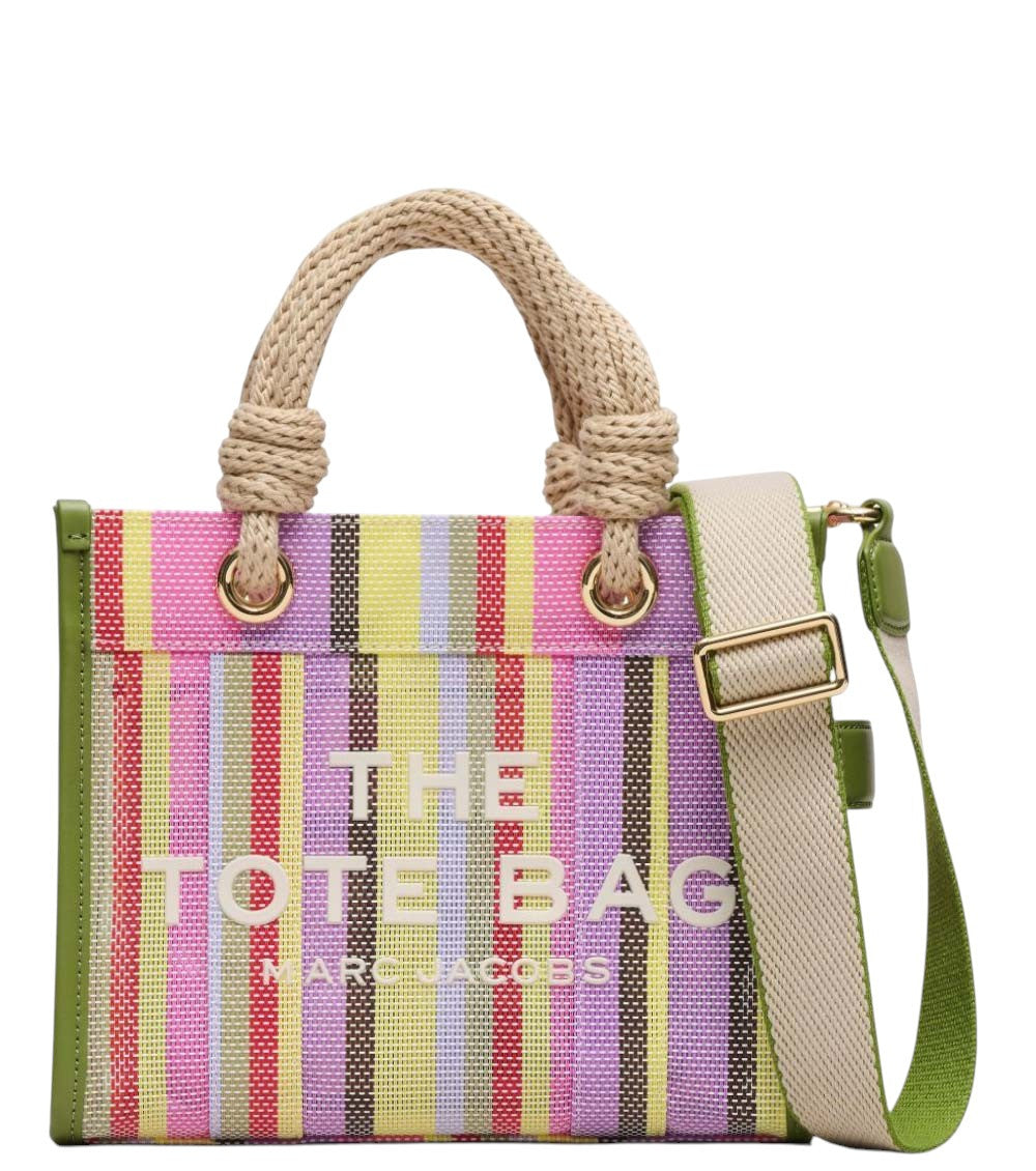 Multicolor The Stripe Top Zip Small Tote 1