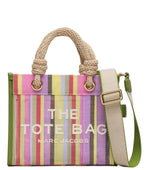 Multicolor The Stripe Top Zip Small Tote 1