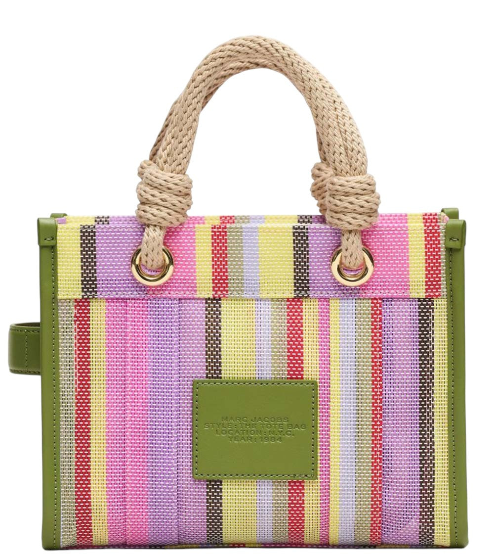 Multicolor The Stripe Top Zip Small Tote 2