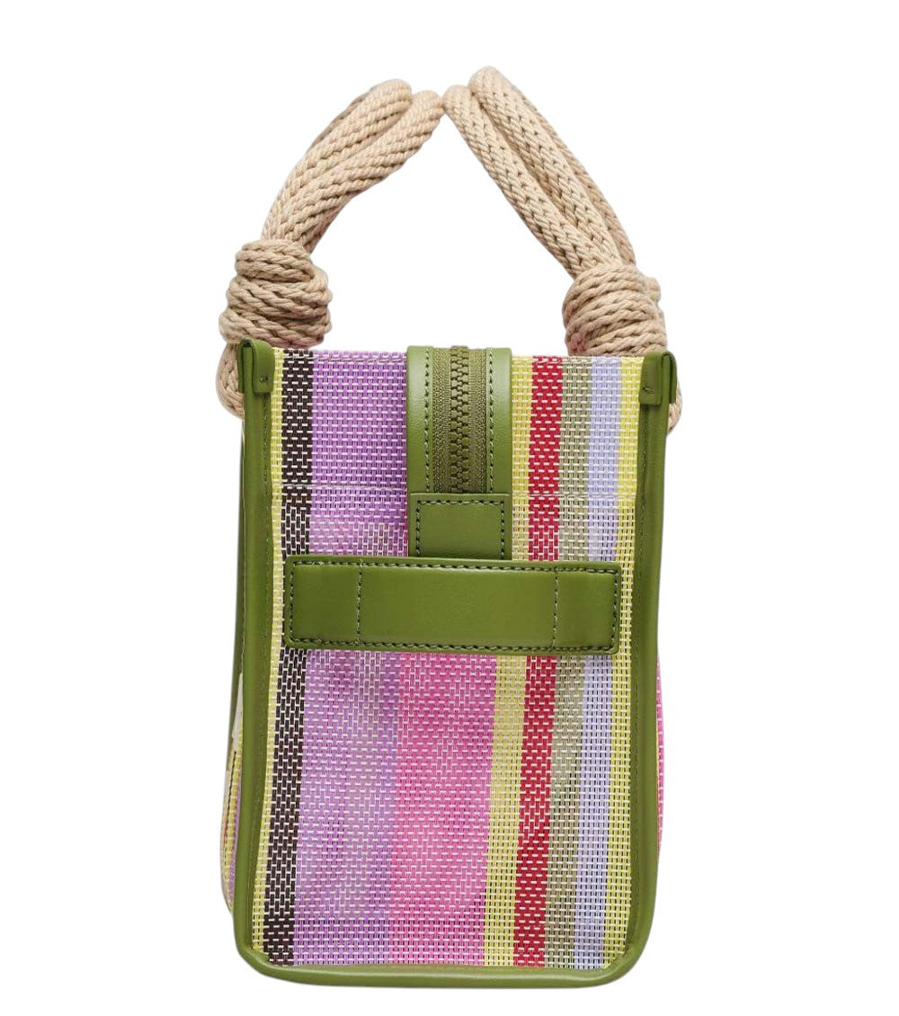 Multicolor The Stripe Top Zip Small Tote 3