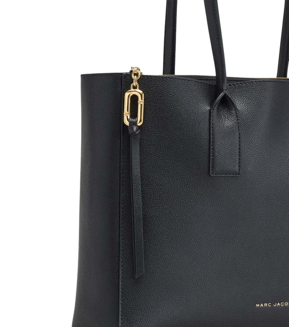 Black Pop J medium leather tote 5