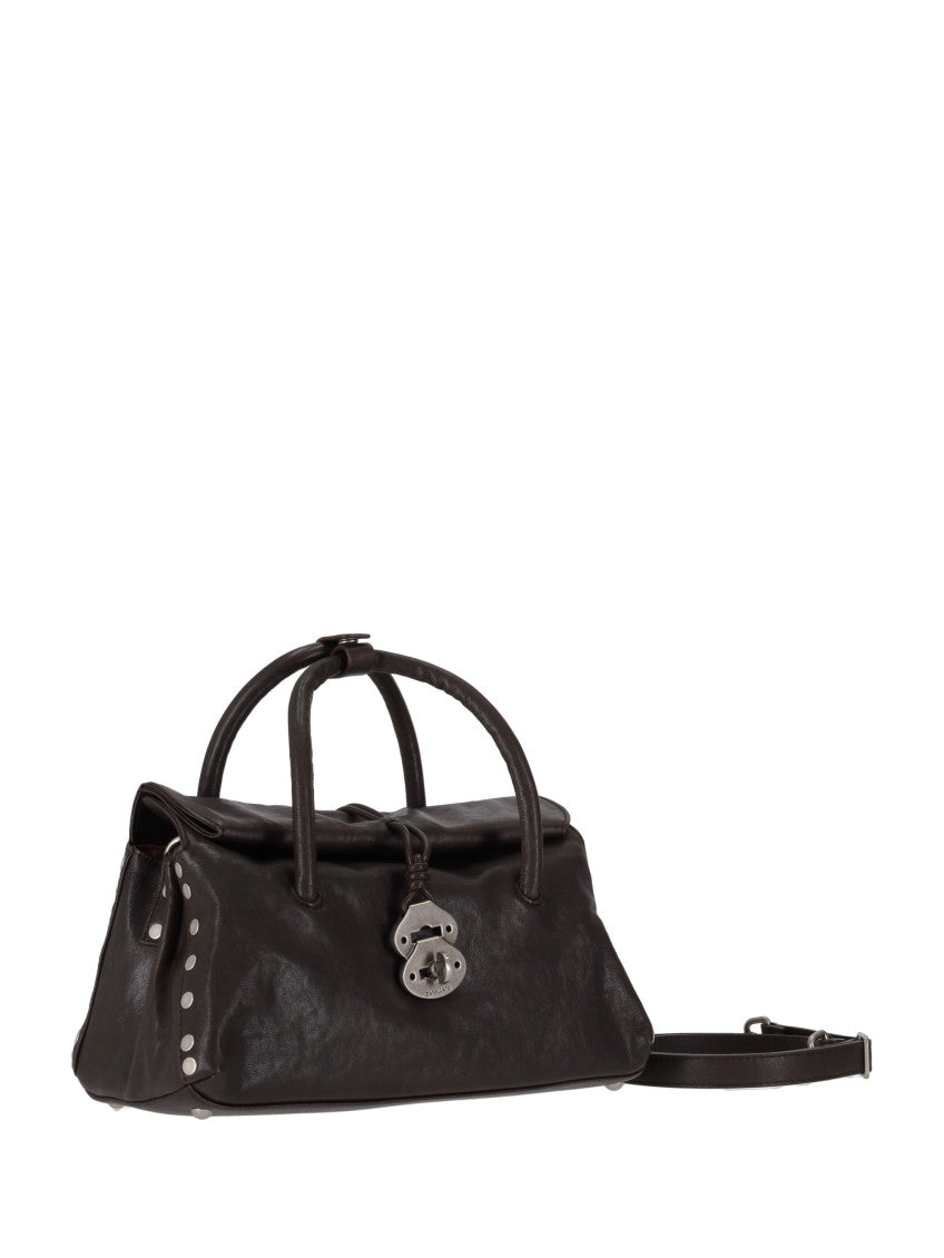 Dark Brown Dotta Satchel 2