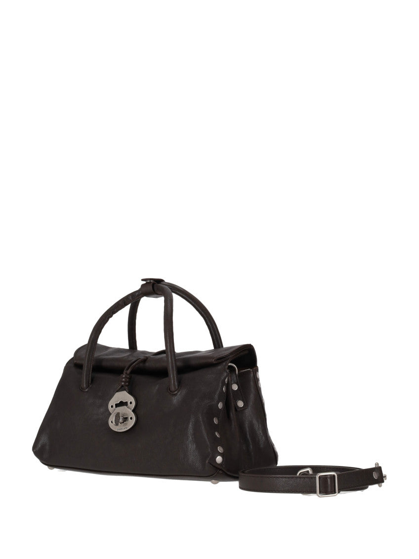 Dark Brown Dotta Satchel 3