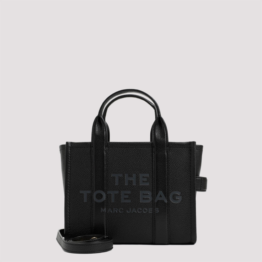 Black The Leather Top Zip Small Tote 2