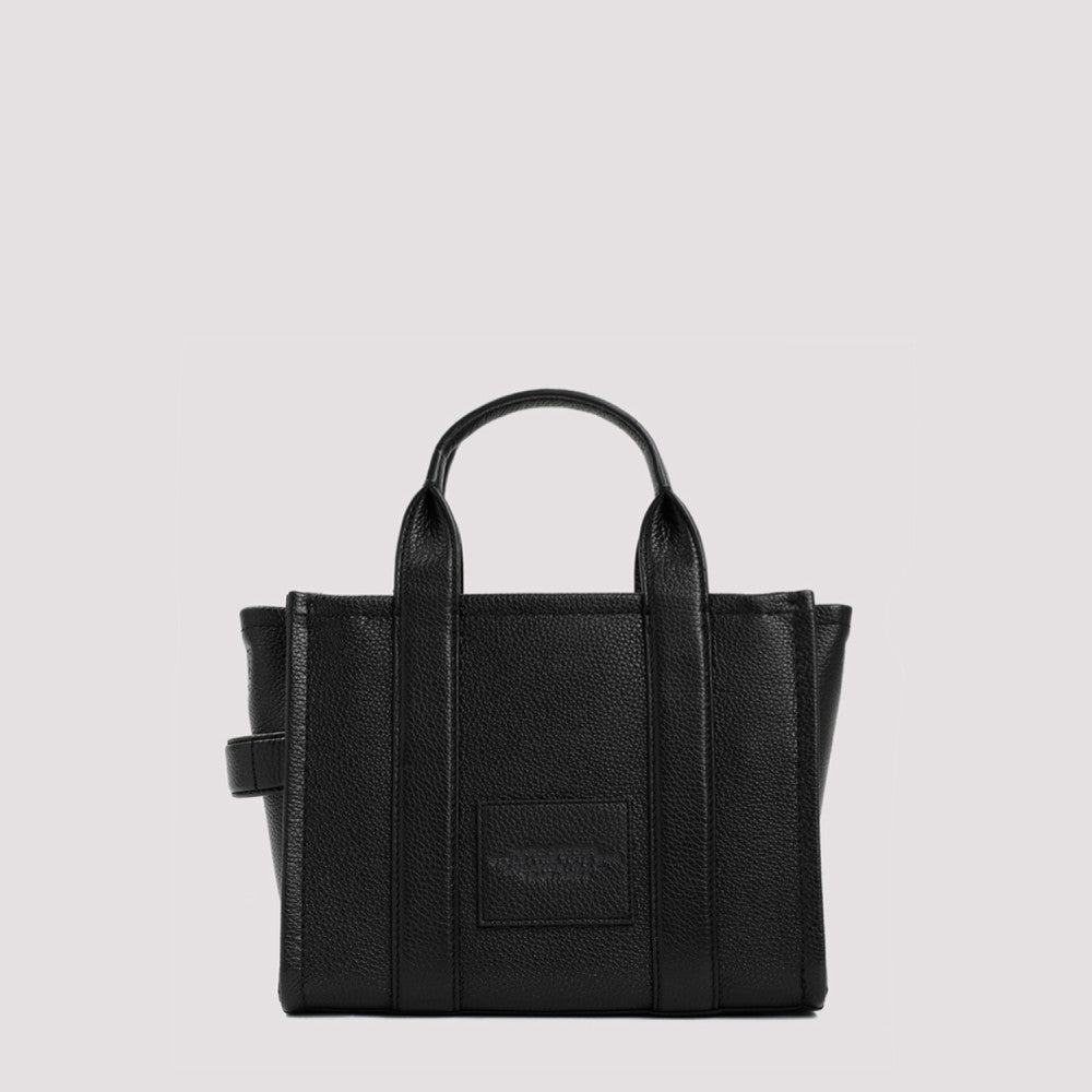 Black The Leather Top Zip Small Tote 4