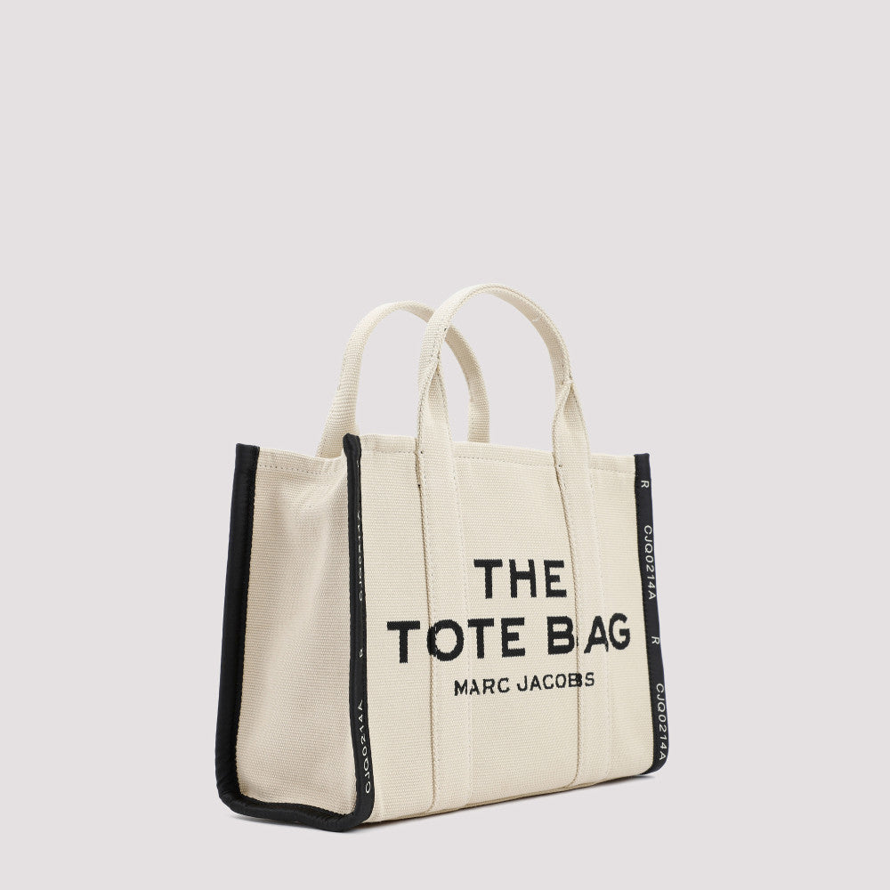 Beige The Jacquard Top Zip Medium Tote 5