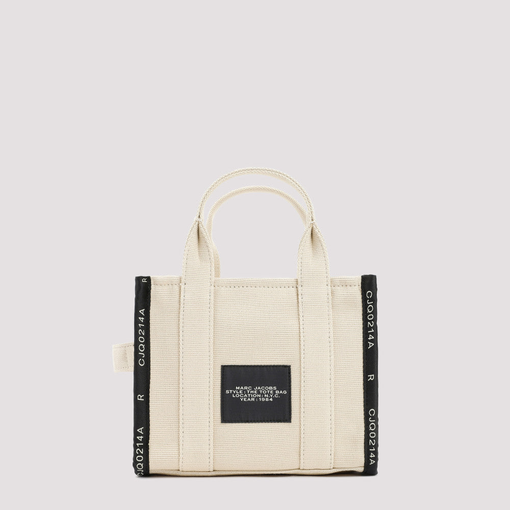 Beige The Jacquard Top Zip Small Tote 4
