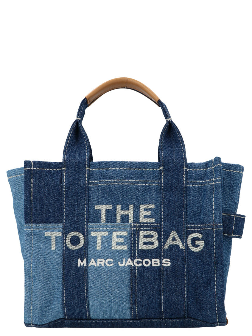 Denim Top Zip Small Tote 1