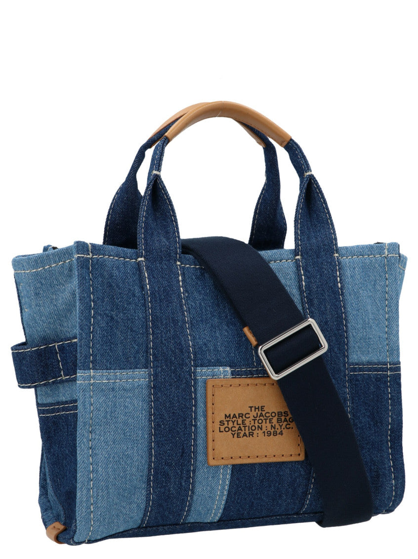 Denim Top Zip Small Tote 2