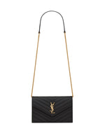 Black Monogram leather wallet on chain 1