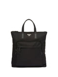 Black Re Nylon Top Zip Tote 1