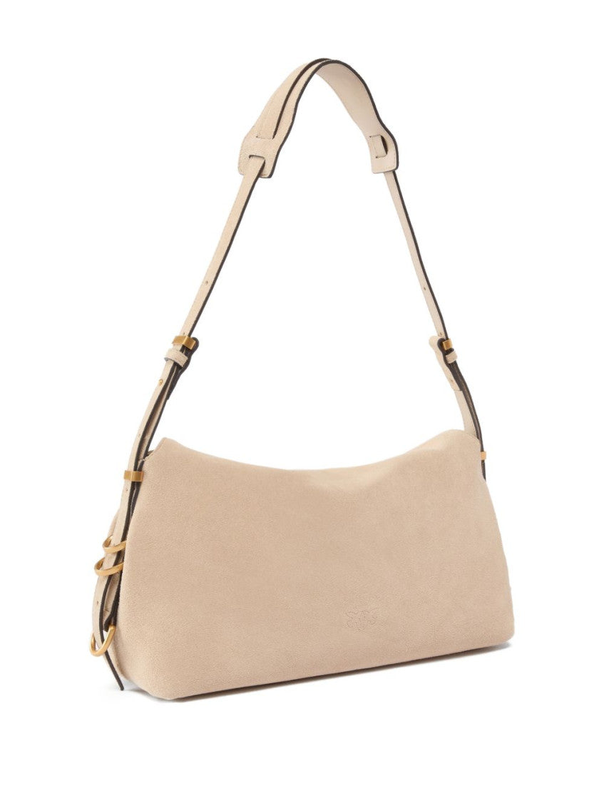 Beige Logo Medium Shoulder Bag 2