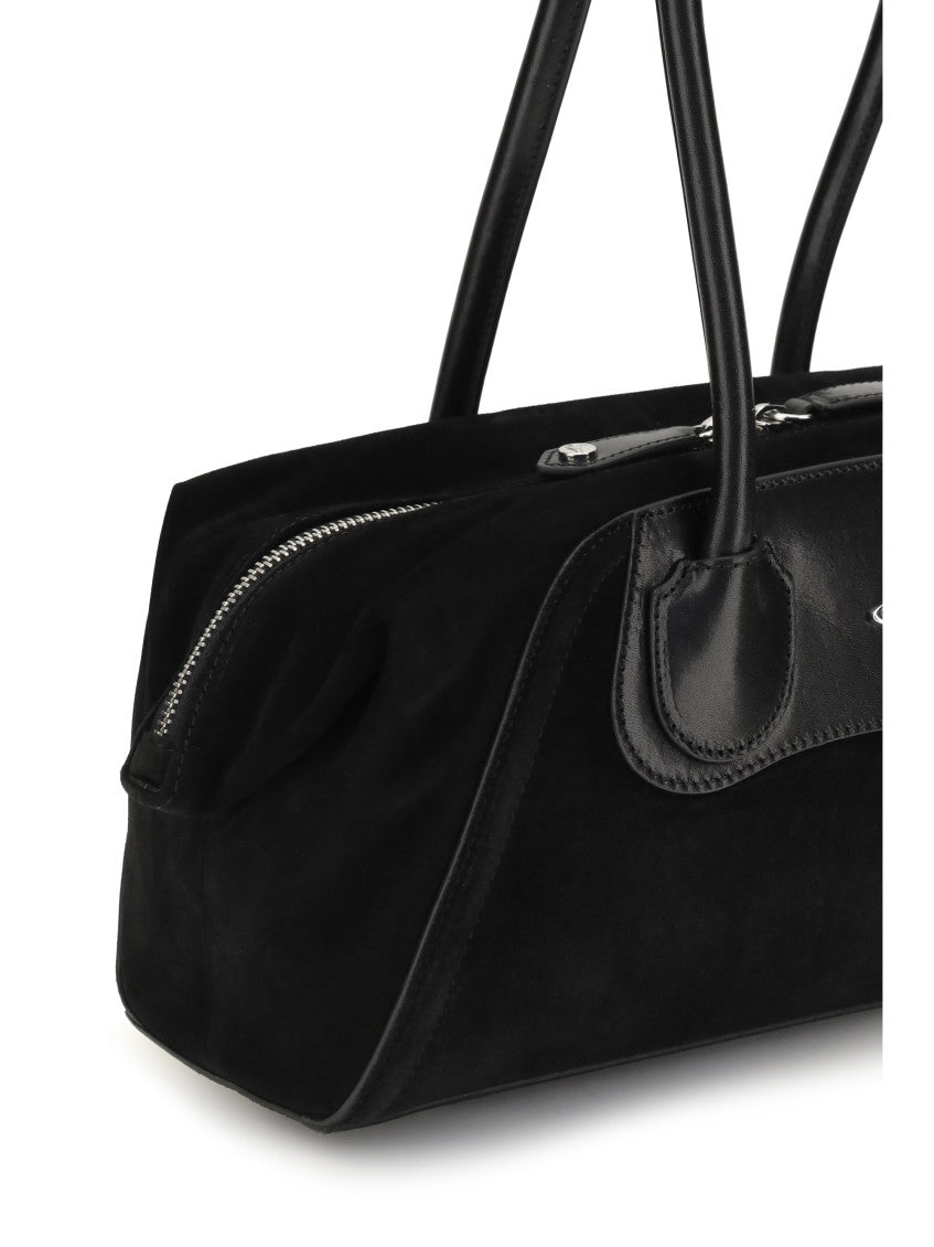 Black Orb Plaque Large Shoulder Bag 4