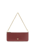 Maroon Horizontal Flat Medium Shoulder Bag 1