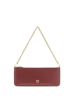 Maroon Horizontal Flat Medium Shoulder Bag 1