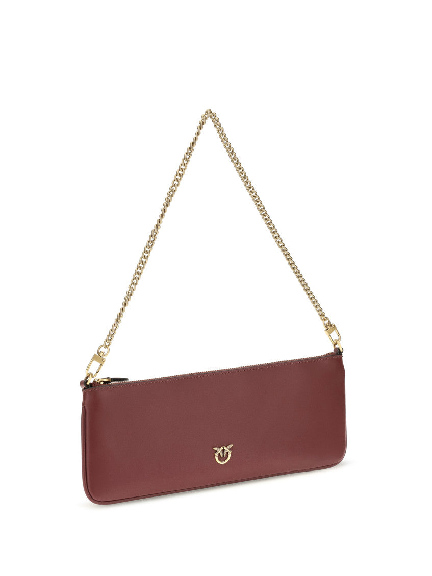 Maroon Horizontal Flat Medium Shoulder Bag 2