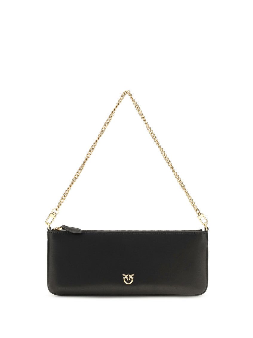 Black Horizontal Flat Medium Shoulder Bag 1