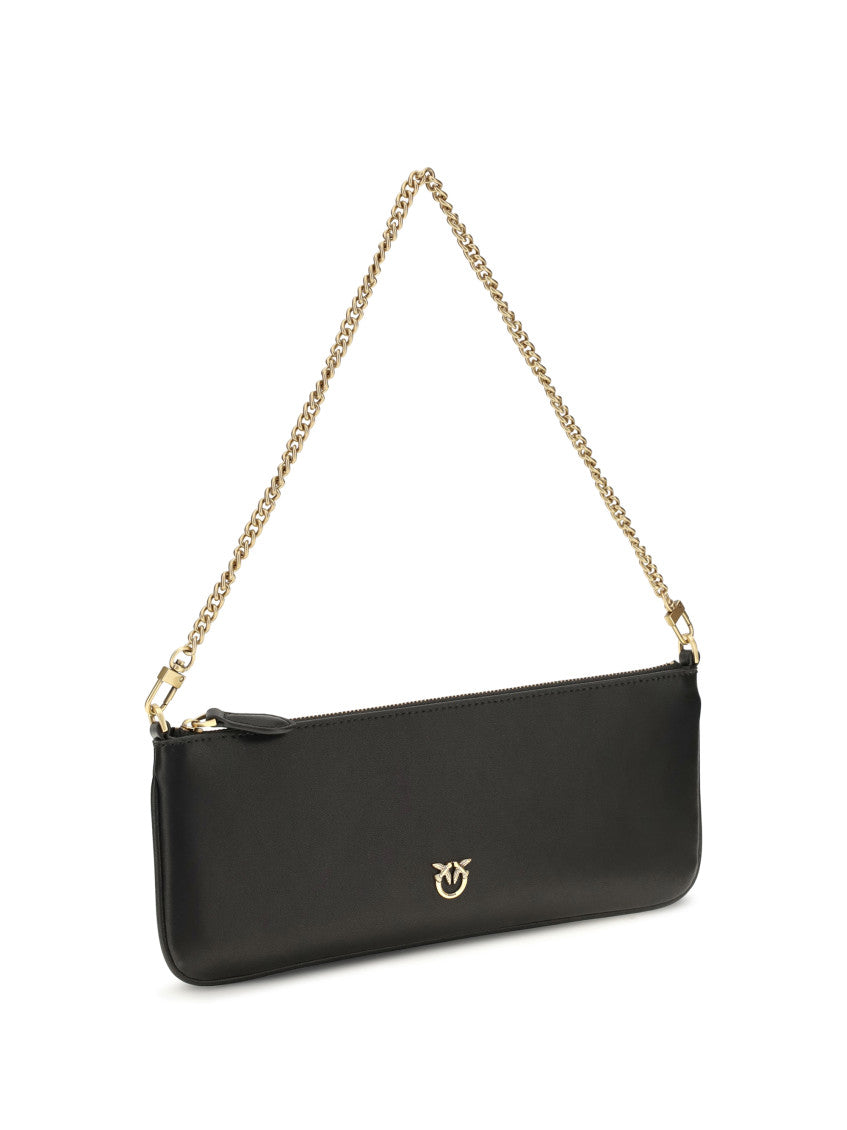 Black Horizontal Flat Medium Shoulder Bag 2