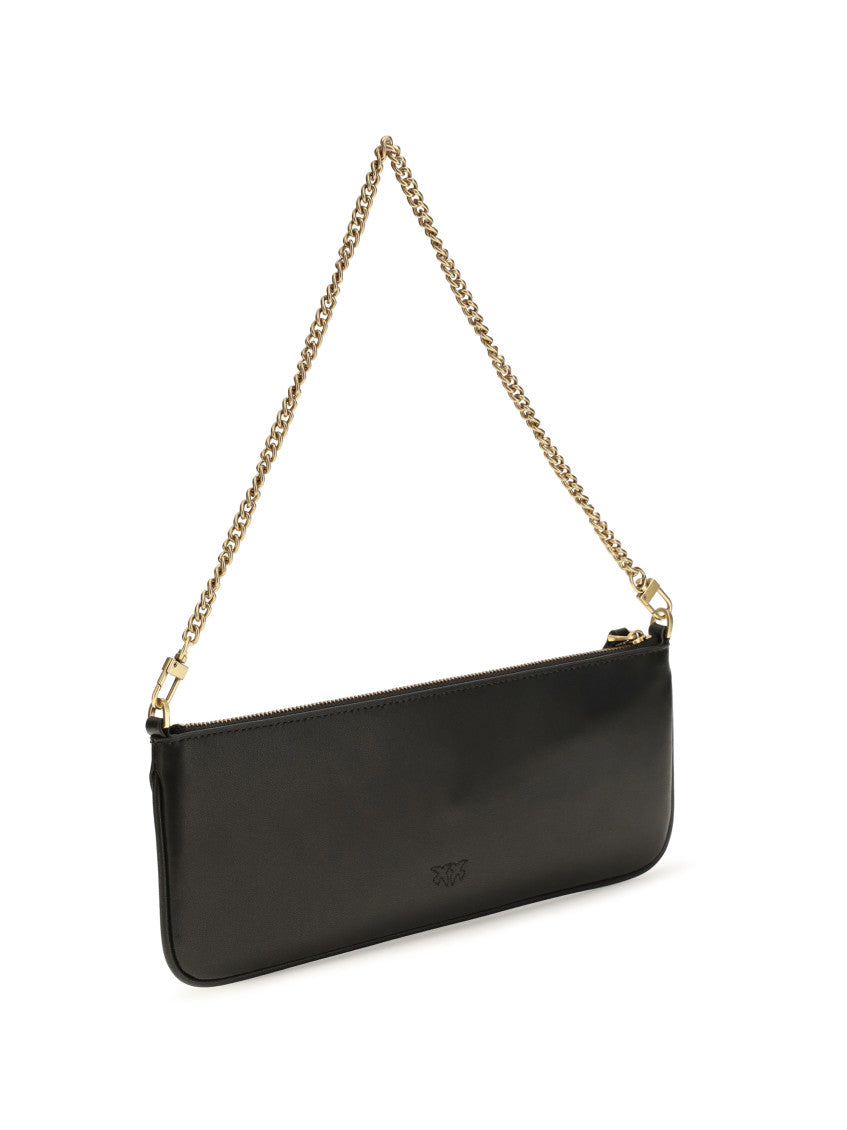 Black Horizontal Flat Medium Shoulder Bag 3
