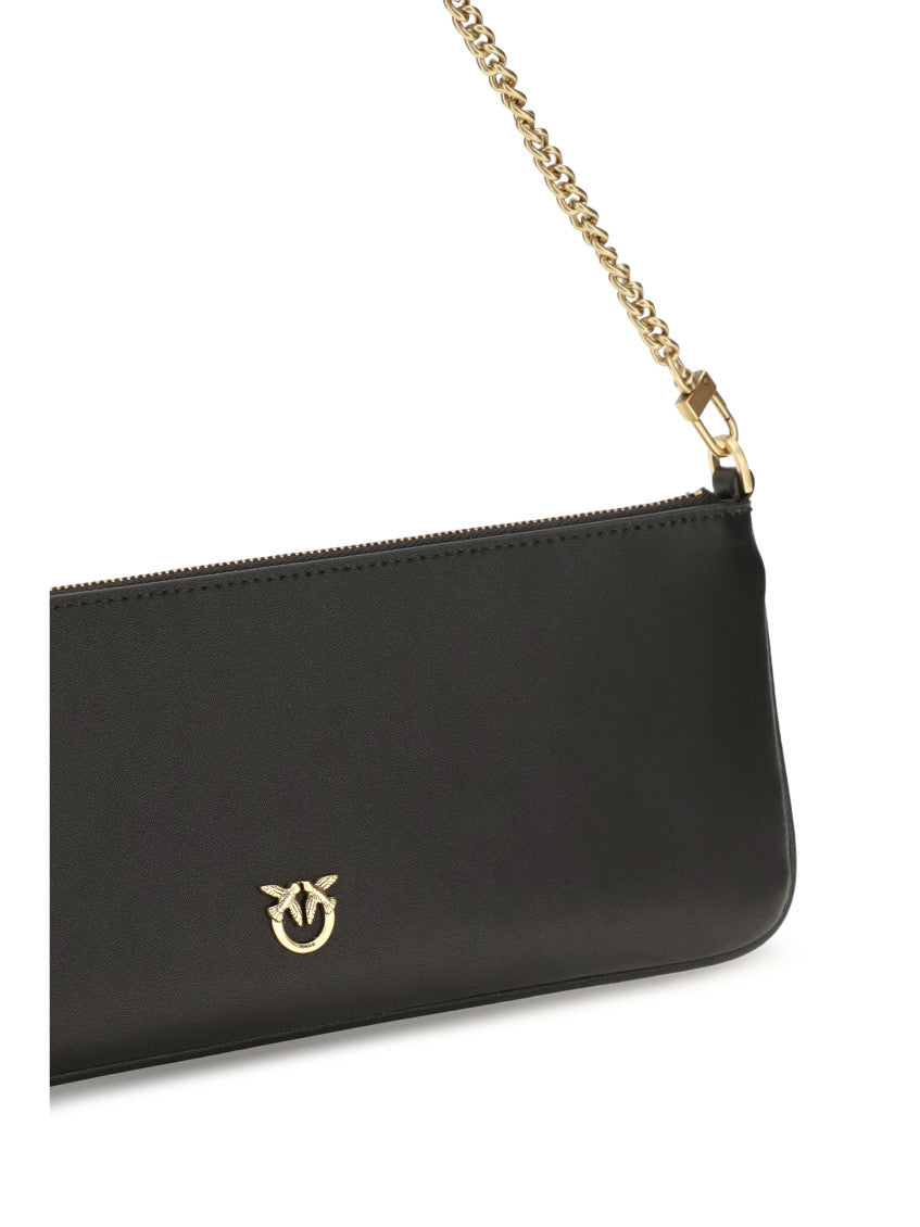 Black Horizontal Flat Medium Shoulder Bag 4