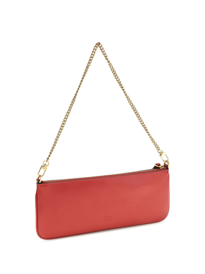 Red Horizontal Flat Medium Shoulder Bag 3