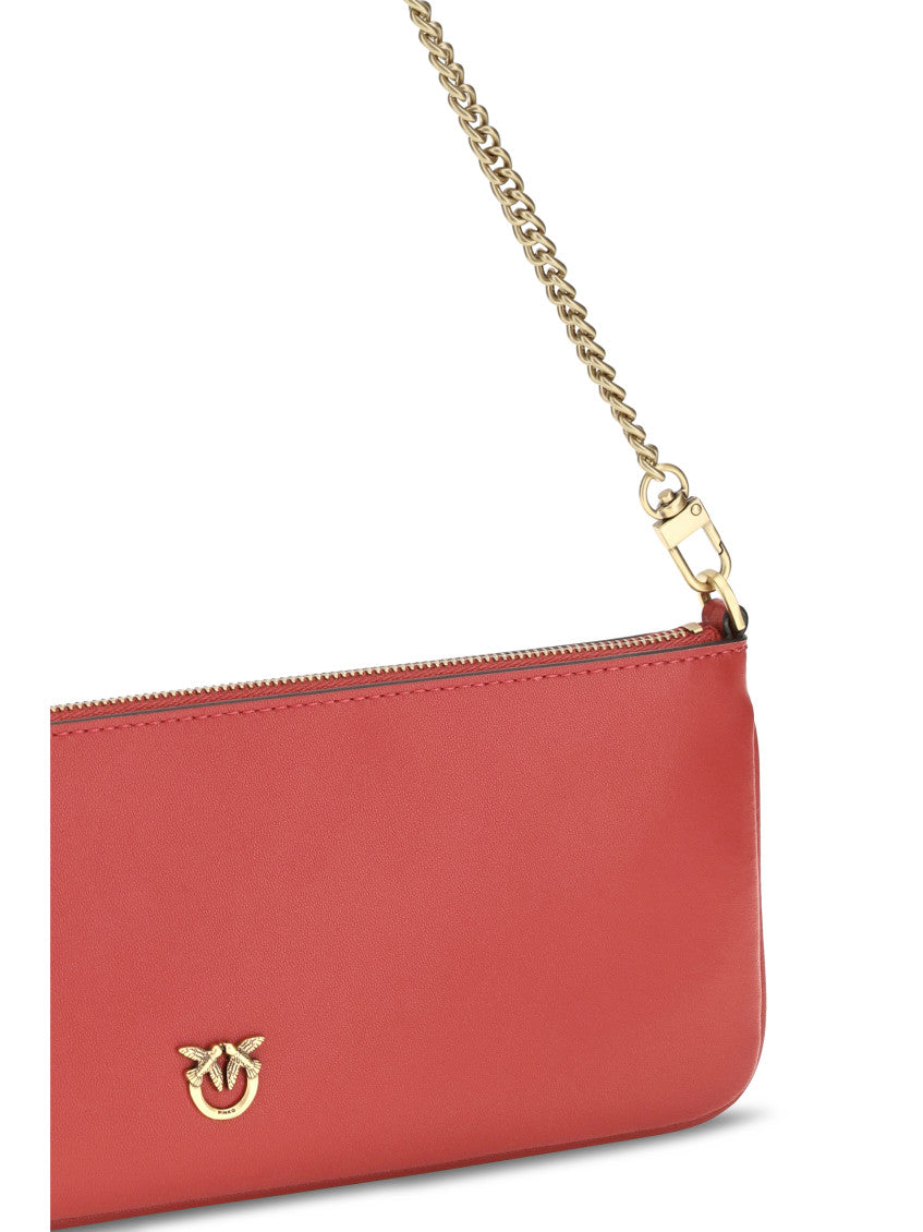 Red Horizontal Flat Medium Shoulder Bag 4