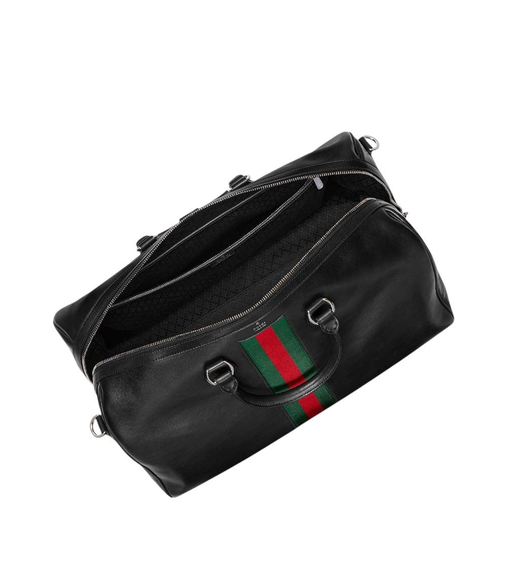 Black Web Trademark Medium Duffle Bag 3