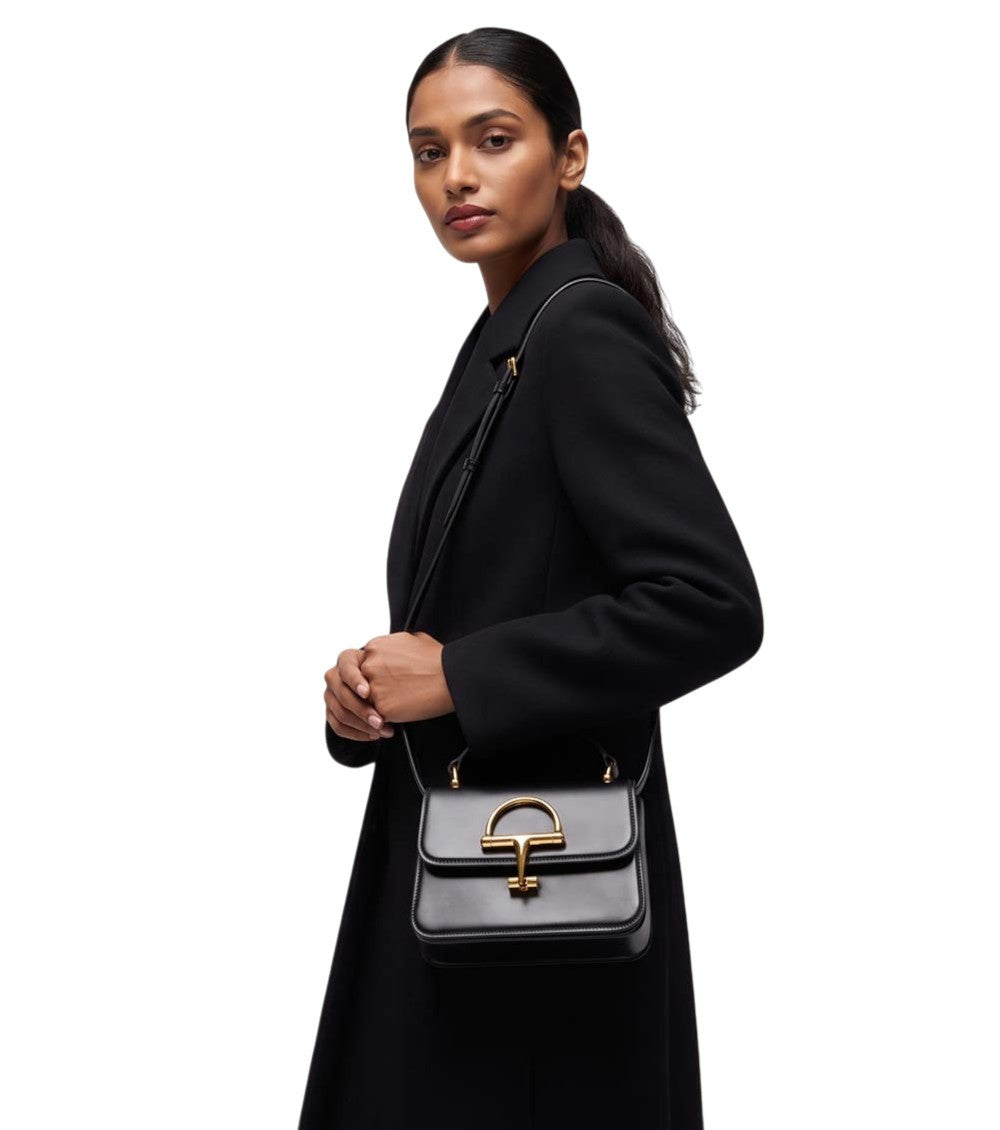 Black Siena Small Satchel 5