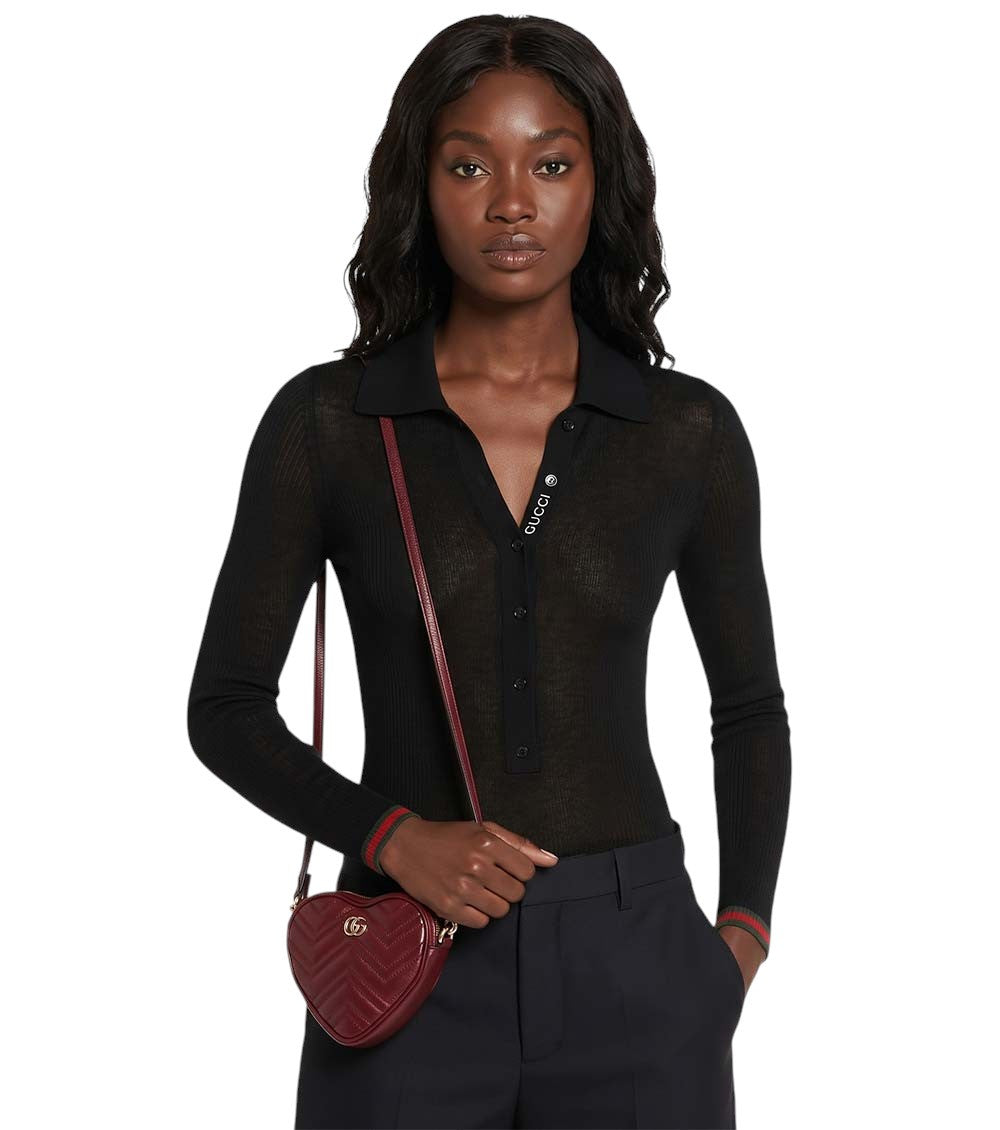 Red GG Marmont Mini Crossbody Bag 4