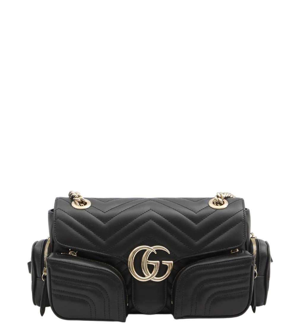 Black GG Marmont Medium Shoulder Bag 1