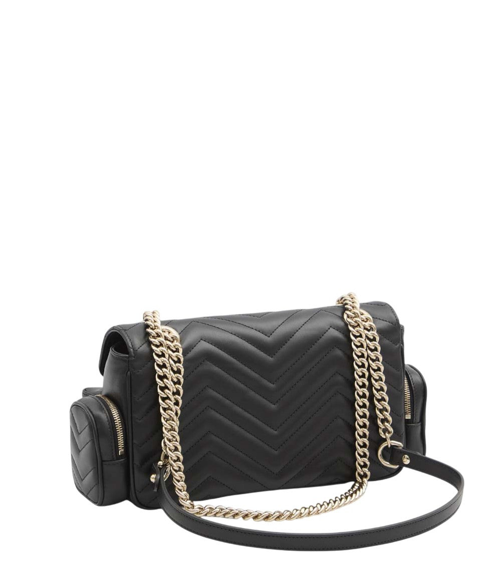 Black GG Marmont Medium Shoulder Bag 2