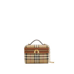 Beige Check Vanity Mini Crossbody Bag 1