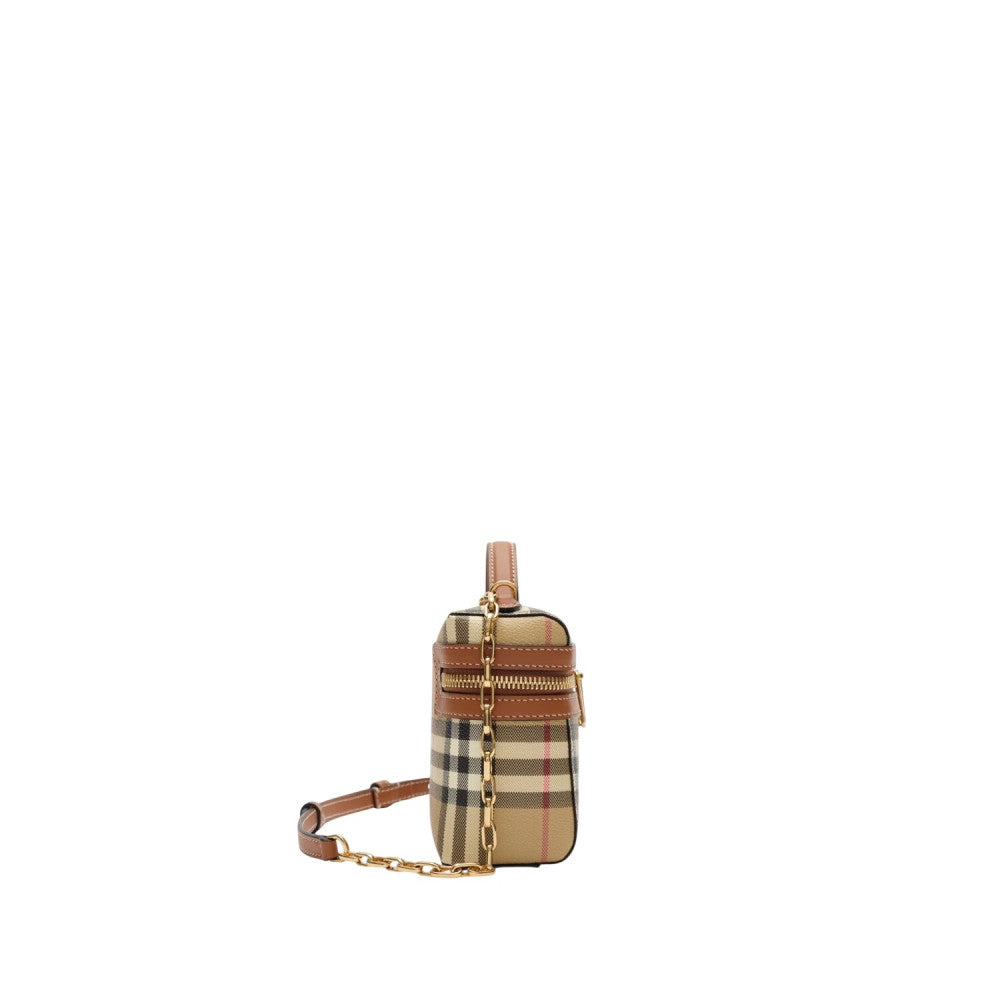 Beige Check Vanity Mini Crossbody Bag 3