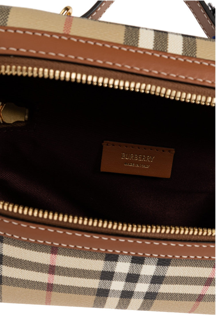 Beige Check Vanity Mini Crossbody Bag 4
