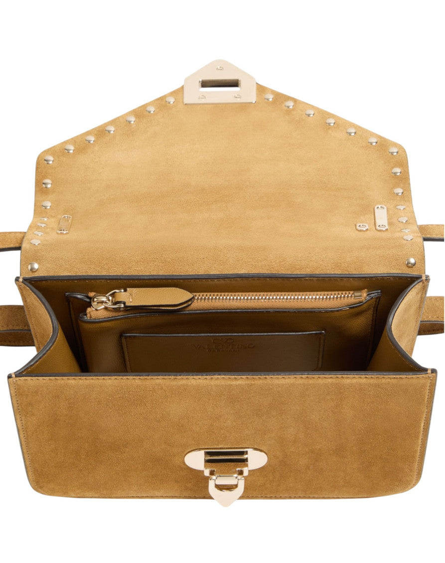 Beige Rockstud Small Shoulder Bag 4
