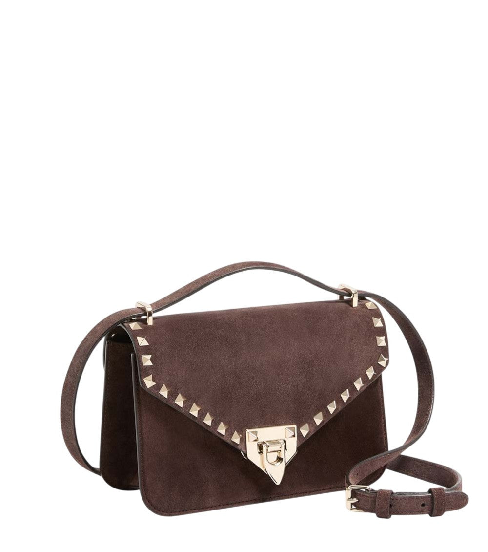 Brown Rockstud Small Shoulder Bag 2