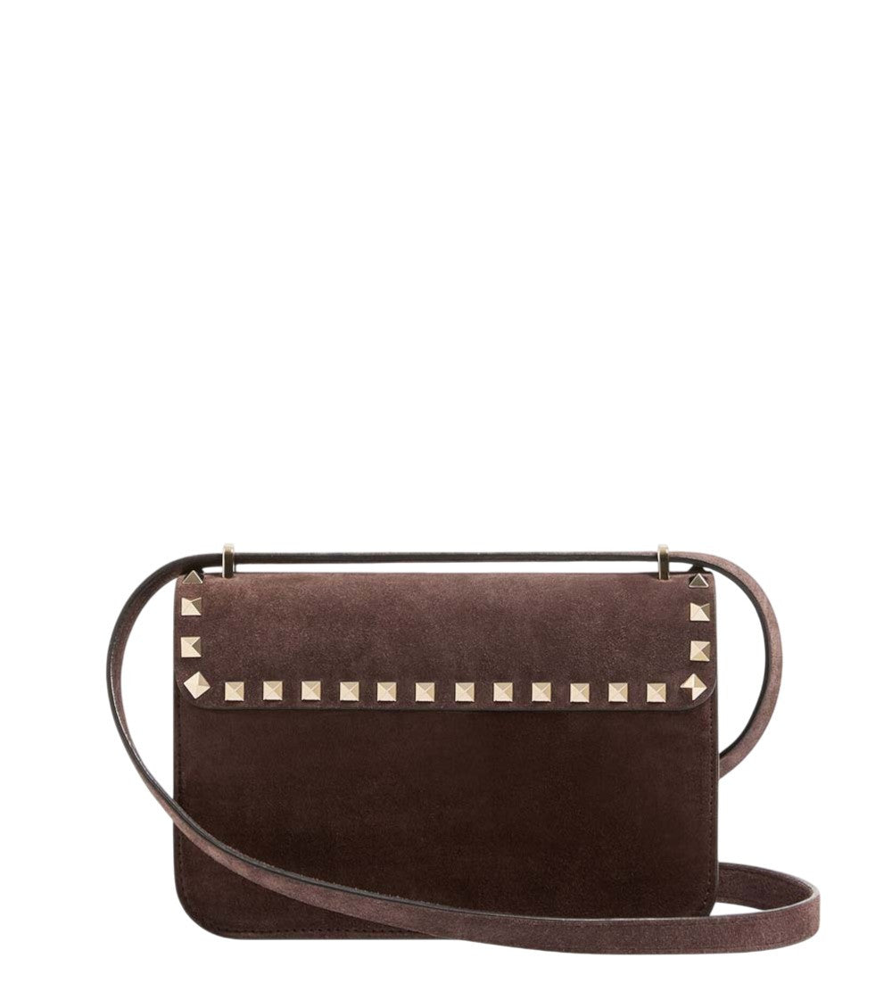 Brown Rockstud Small Shoulder Bag 3