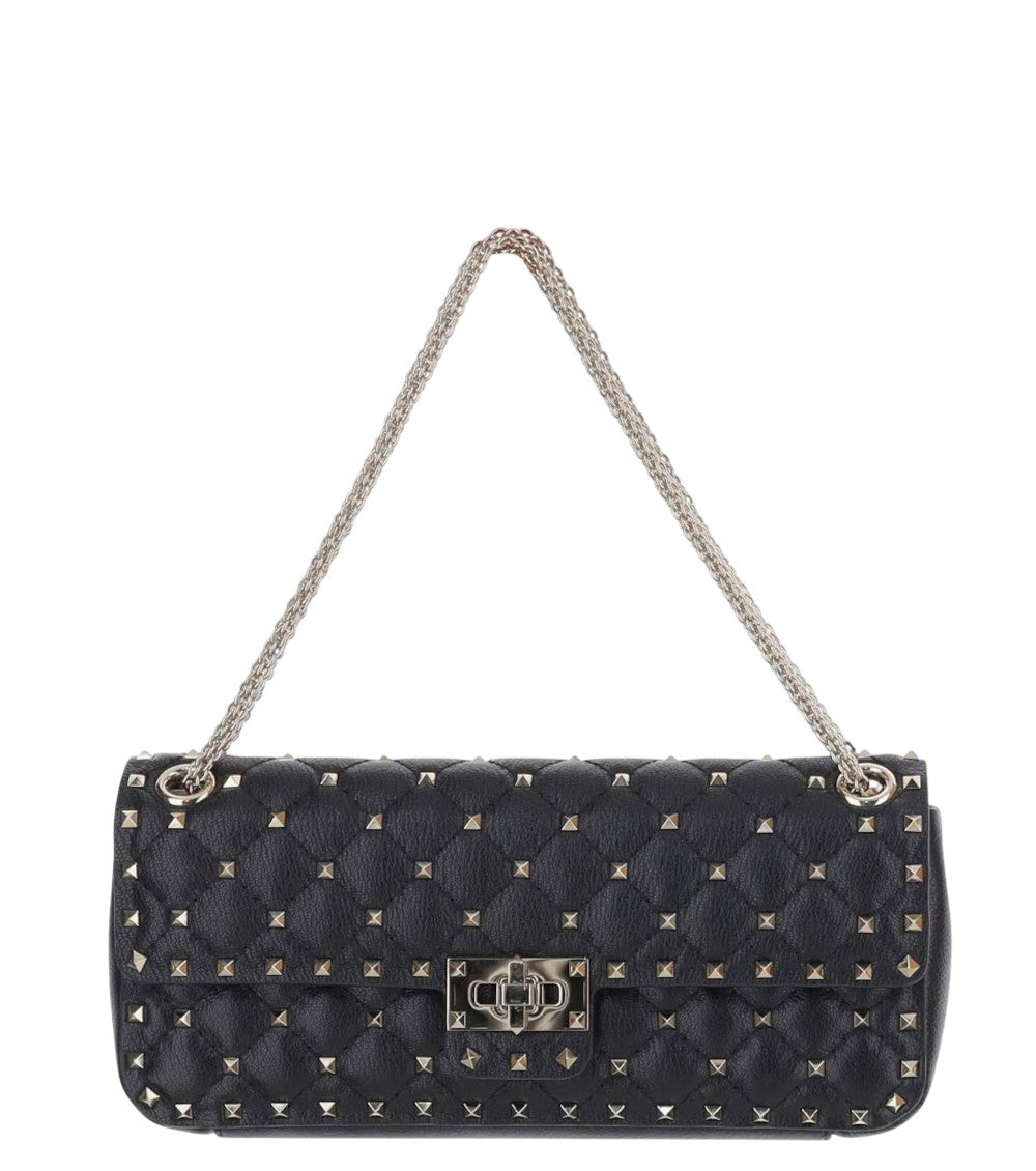 Black Rockstud Medium Shoulder Bag 1