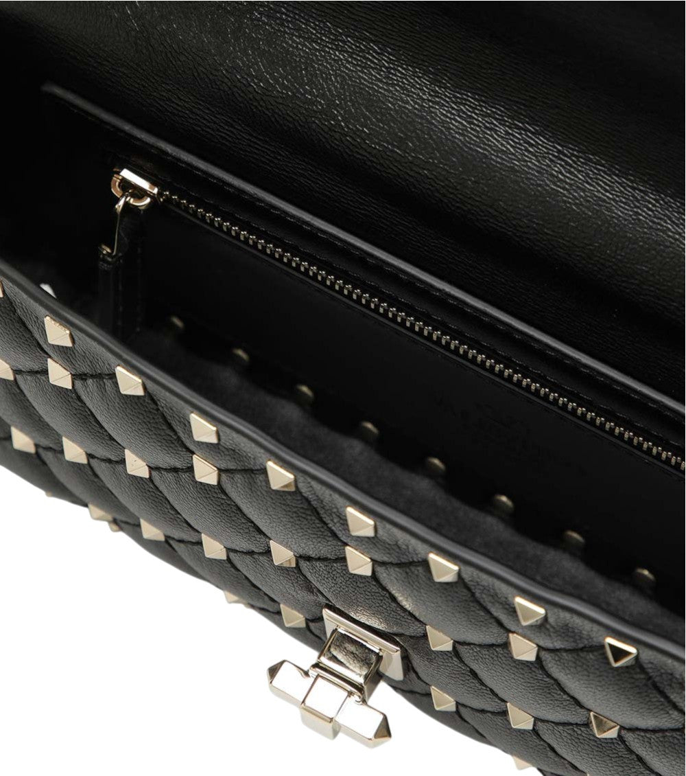 Black Rockstud Medium Shoulder Bag 4
