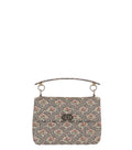 Beige Rockstud Spike Medium Shoulder Bag 1