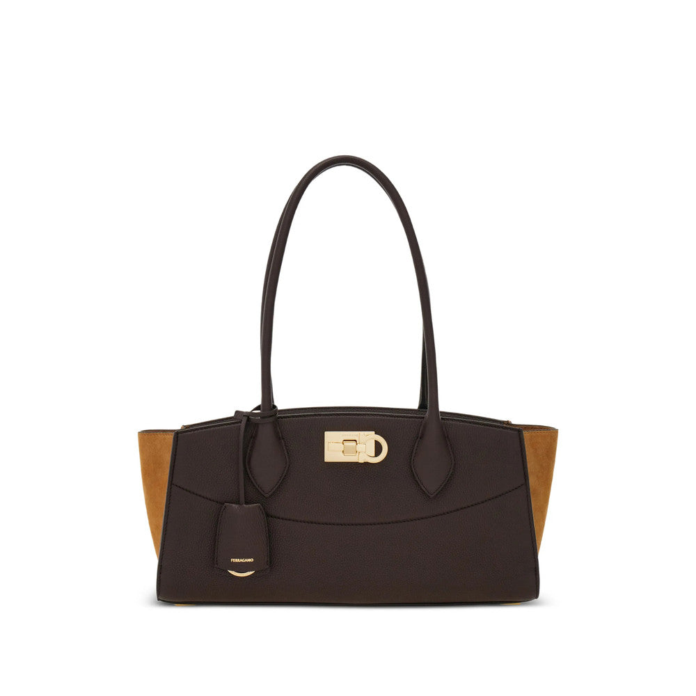 Brown Studio Soft Medium Shoulder Bag 1