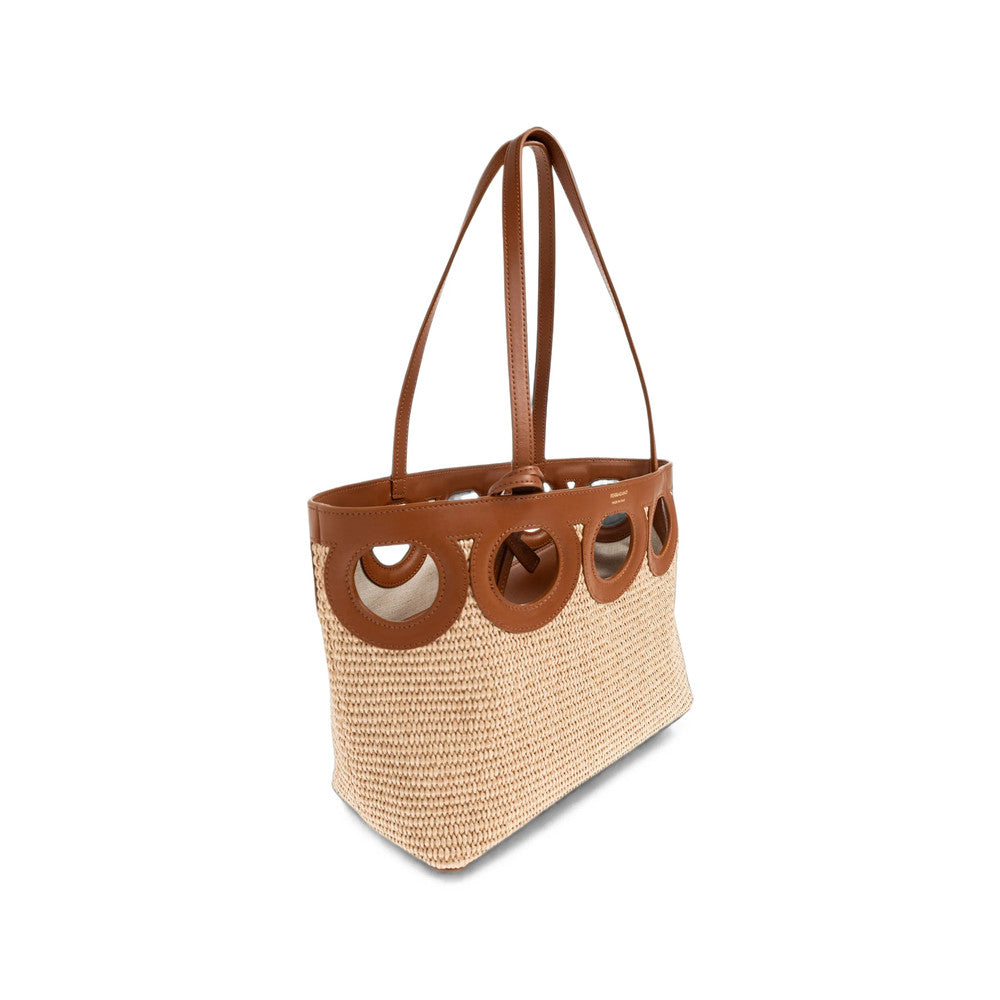 Natural Gancini Medium Tote 3