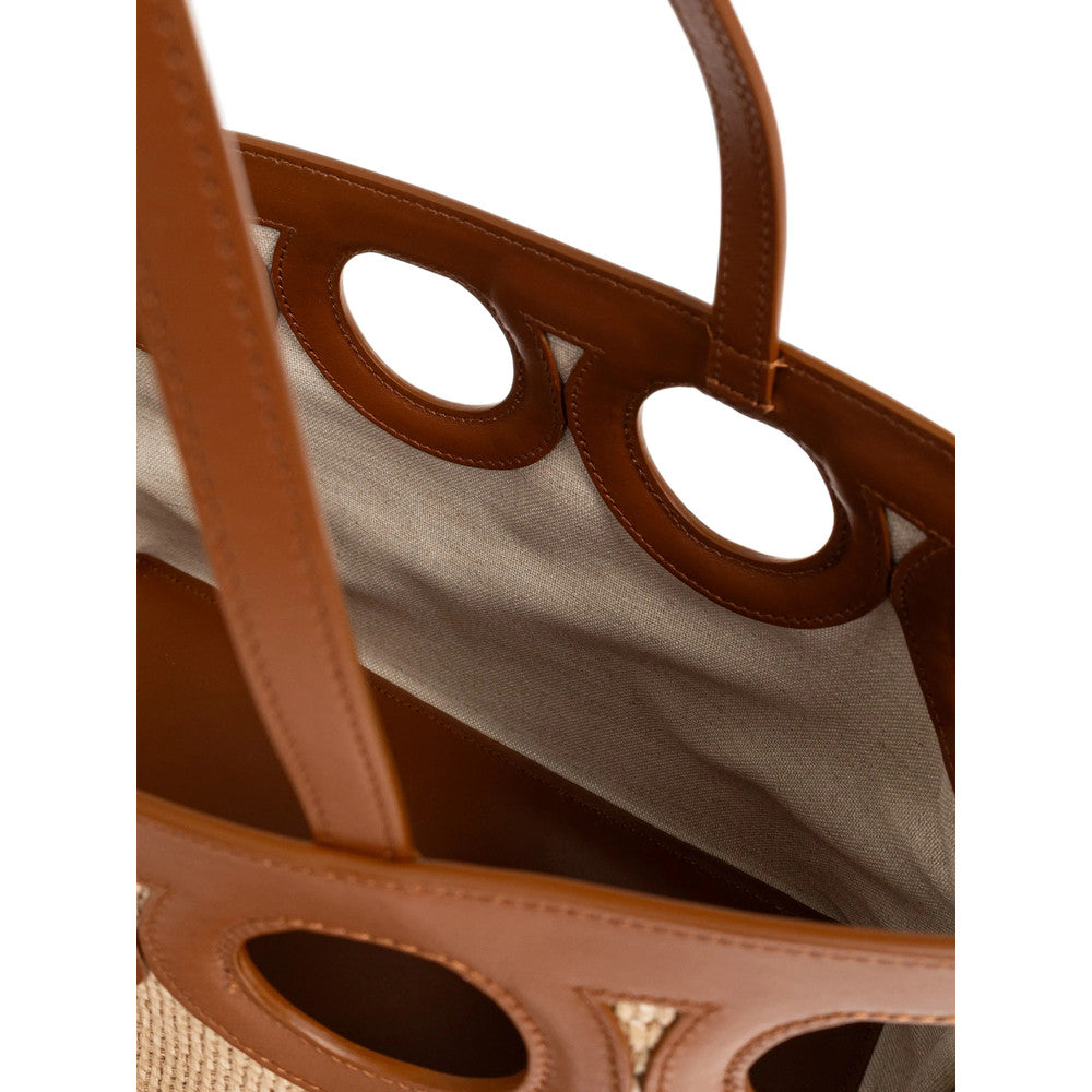 Natural Gancini Medium Tote 4