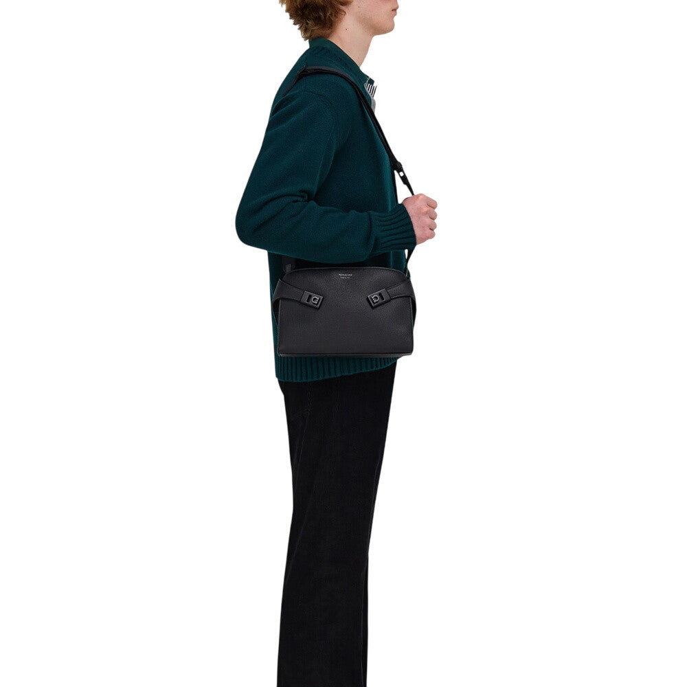 Black Gancio Medium Messenger Bag 6