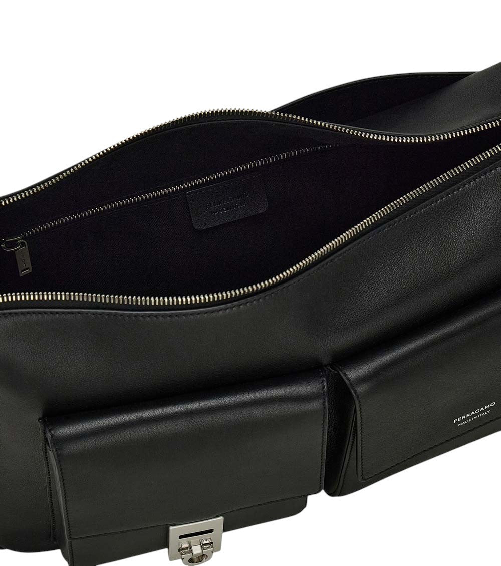 Black Utility Medium Crossbody Bag 4
